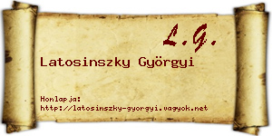 Latosinszky Györgyi névjegykártya