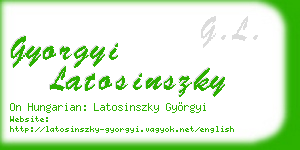 gyorgyi latosinszky business card