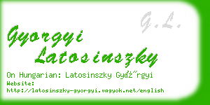 gyorgyi latosinszky business card